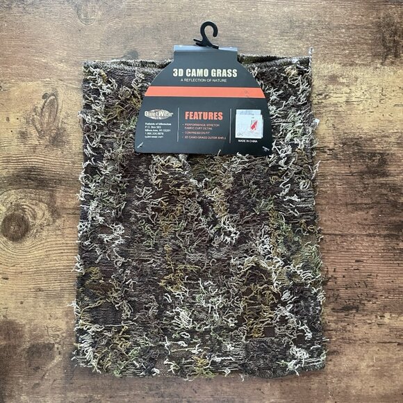 QuietWear 3D Camo Grass Neck Warmer Hunting Reversible One Size OS - Picture 5 of 7